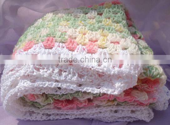 2017 New Fashion wholesale handmade crochet baby blanket