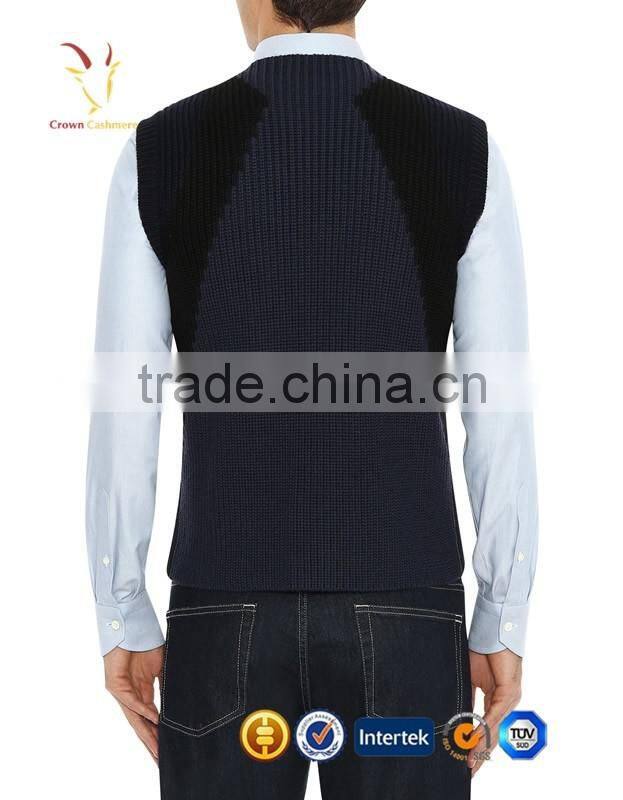 Winter Knitting Loose Sleeveless Vest Men Vest Knitting Pattern