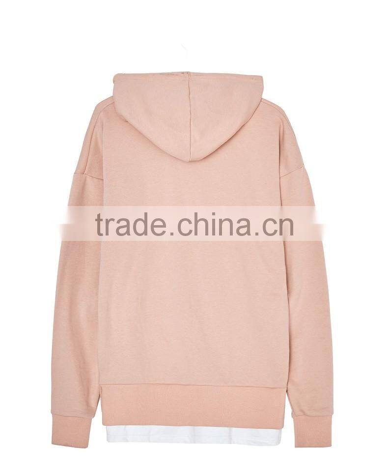 2017 spring Causual long sleeve plain dyed blank 220g 100% cotton custom logo men gym pullover hoodie