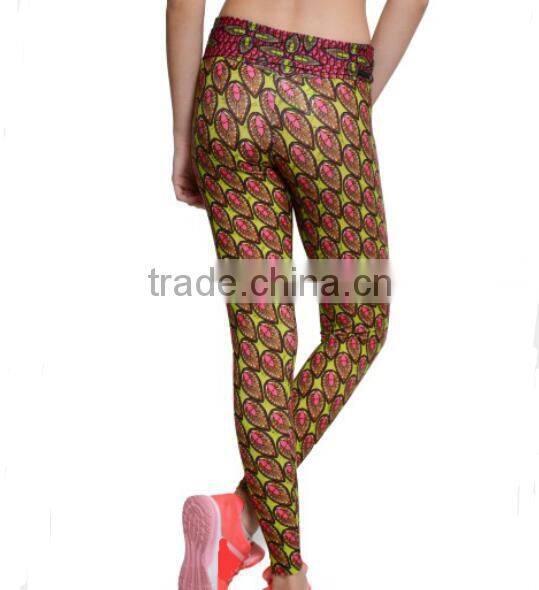 2017 Custom Sublimation Fitness Wear Leggings Womens High Waist Yoga Pants