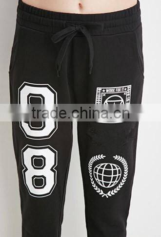 Alphanumeric draw string who pants sports pants