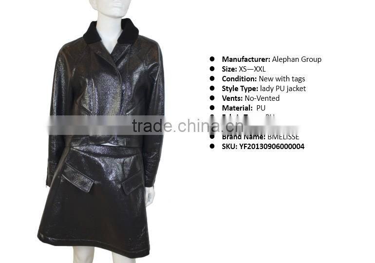 2014 2015 new design Jacket for women crop jacket custom made jacket PU lady dress