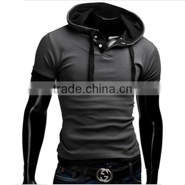 2016 New fashion men plain dyed t shirts men casual clothing