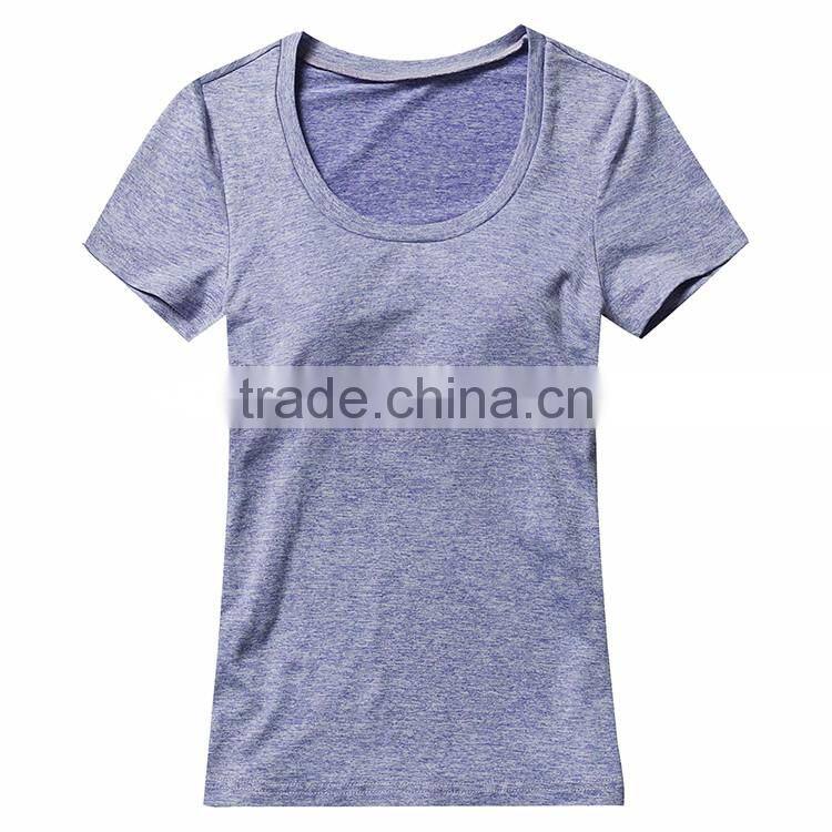 Cheap wholesale 95% polyester 5% spandex dry fit women t shirt