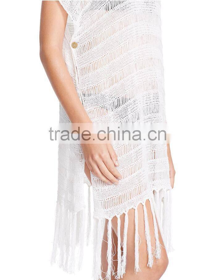 EY0011A cutting for ladies blouse knit short sleeve beach lady blouse