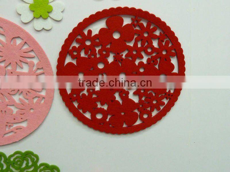 Hot laser cut felt coaster