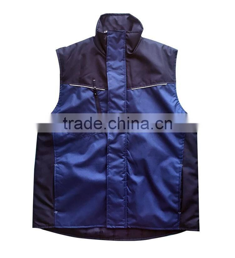 Custom no sleeve jacket for men waistcoat worker vest