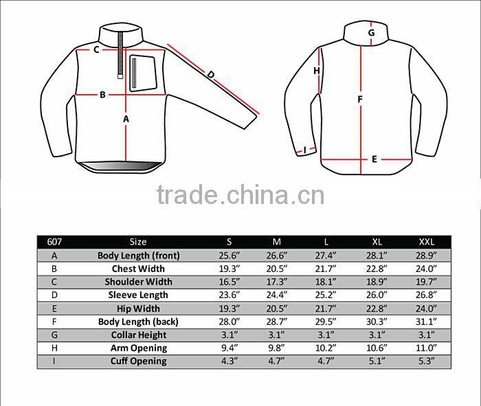 Men clothing workout sports pullover half zip cotton fleece sweatshirt