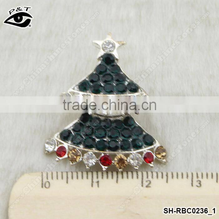 Christmas trees shaped rhinestone brooches rhinestone pins for clothing decoration wedding invitation dress jewelry gift