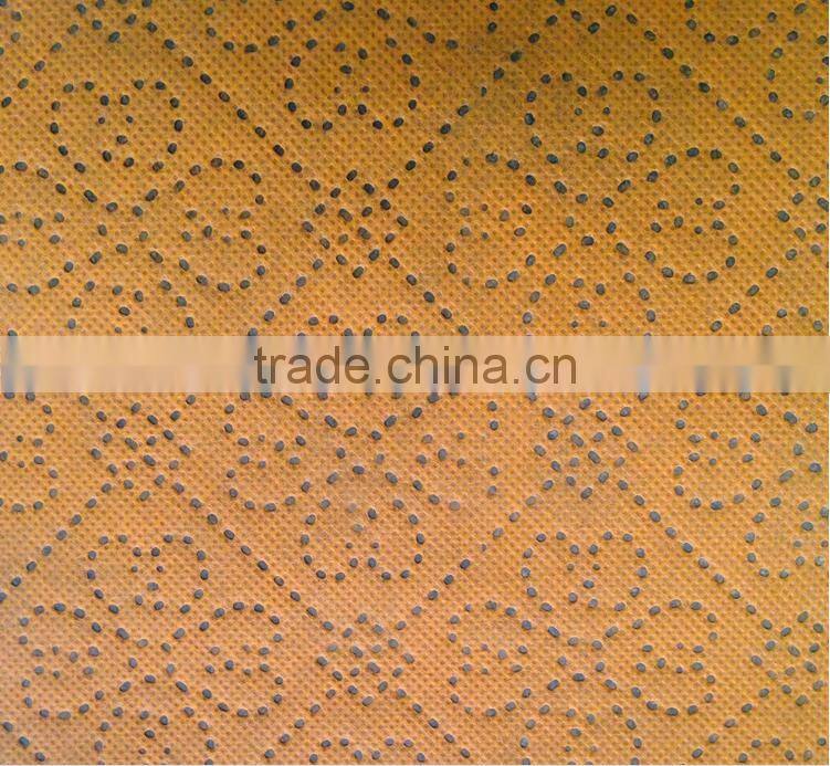 Three layers embossed non-woven fabrics