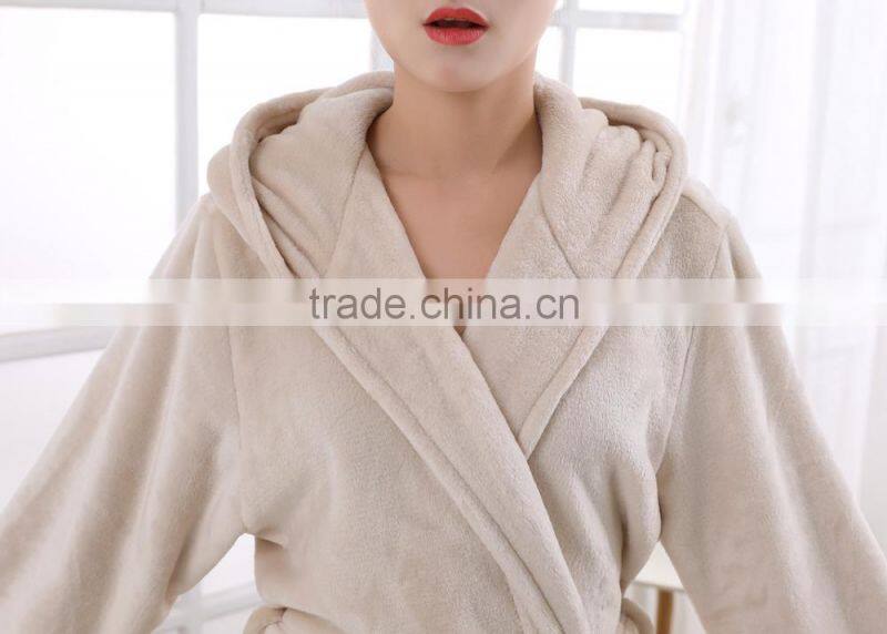 Women's hooded thick robe in 2017 Winter