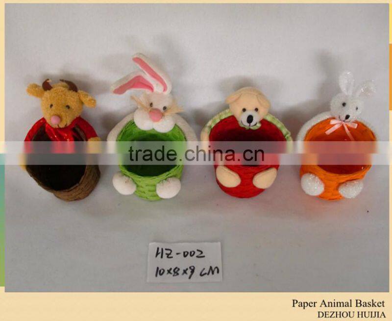 New style handmade artwork paper basket for valentine gift