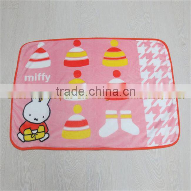 Adorable super soft fleece coral baby girl blanket AZO free