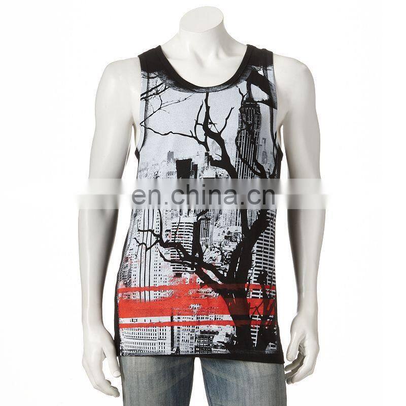 Factory director sell sublimated custom mens tank top