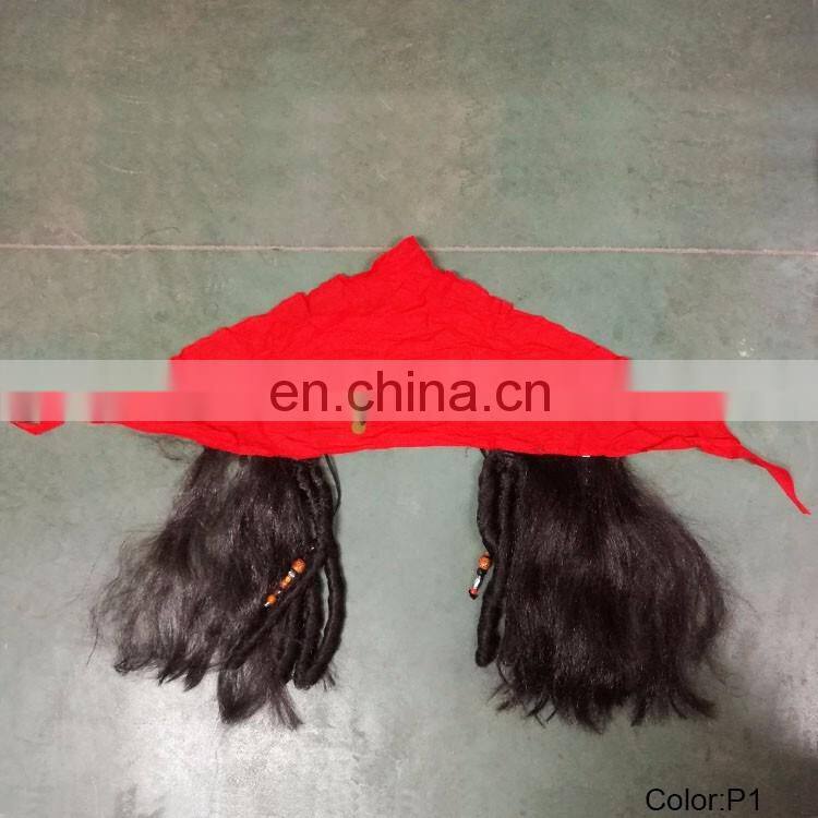 Party pirate red scarf wigs MW-010