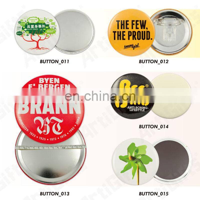 Custom metal round pin button