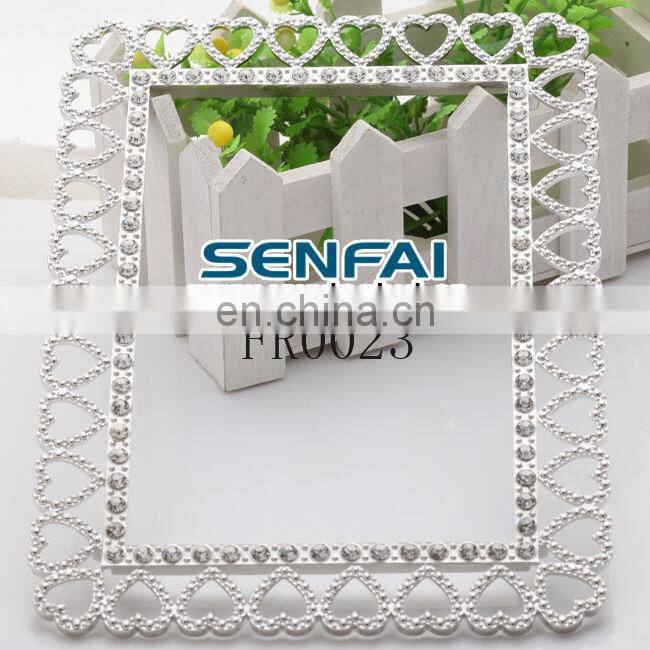 Shining love flower rhinestone photo frame, funny photo frame 2014, wedding photo frame
