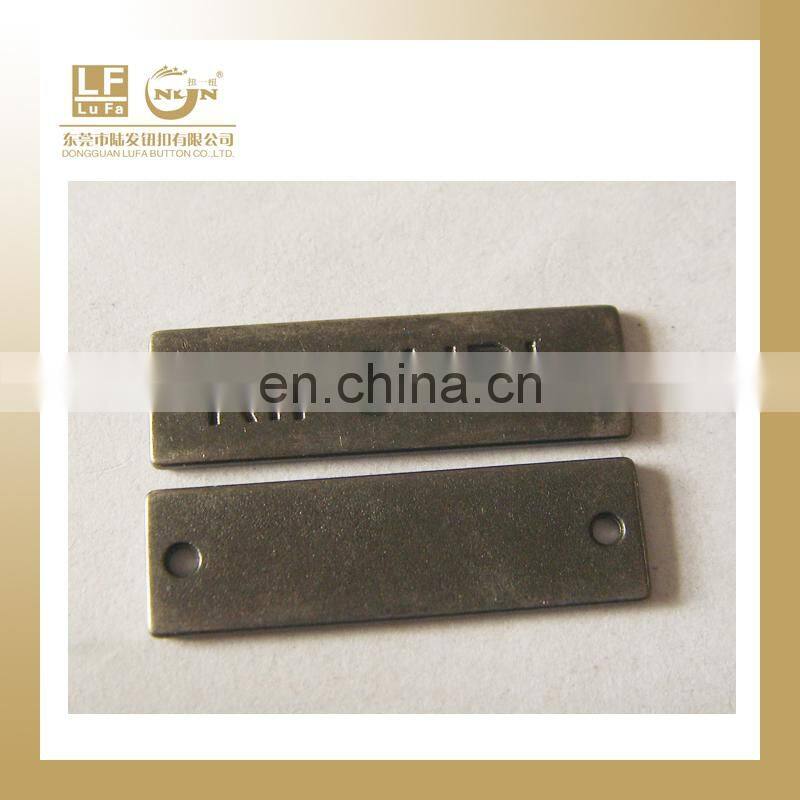 clothing LOGO badge in black nickle color