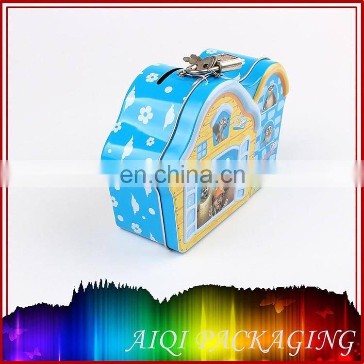 house shape christmas gift tin box/tin can/metal box
