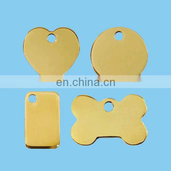 Round shaped metal blank dog tags