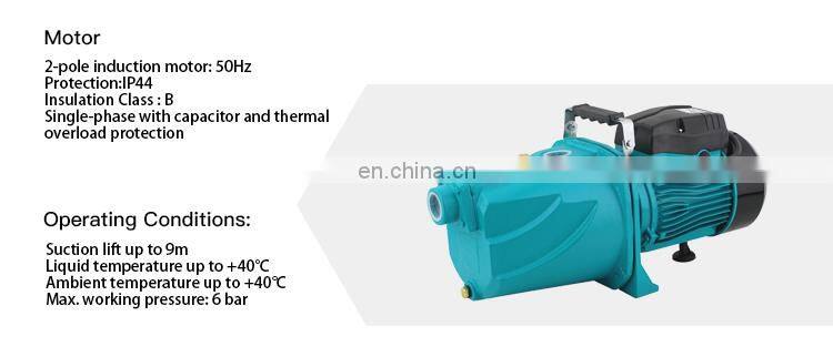 Portable 1hp horizontal surface high pressure JET100 water pump price list