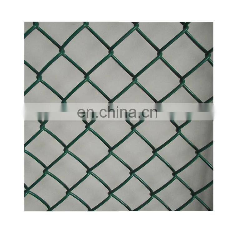 Sports Ground Chain Link Fence/ PVC Coated Chain link fence/ Plastic Coated Diamond Wire Mesh