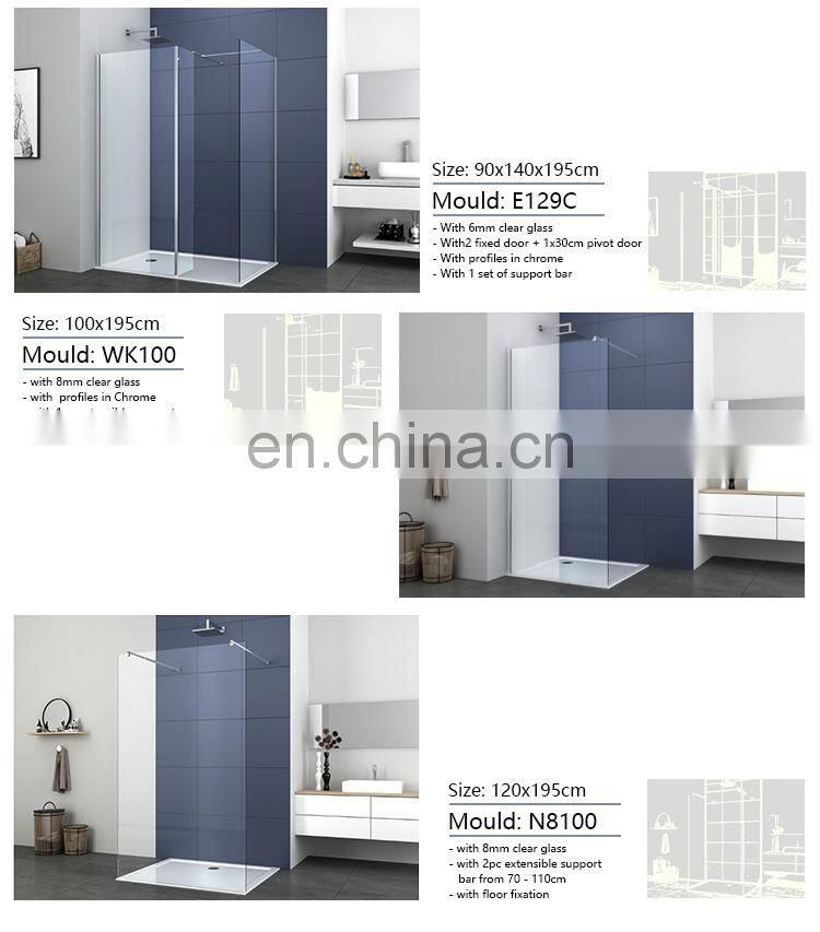 Sliding Shower Cabin Tempered Glass Black Quantity Acrylic Steel Stainless Frame Style House Modular Bathroom Hotel Color Tray