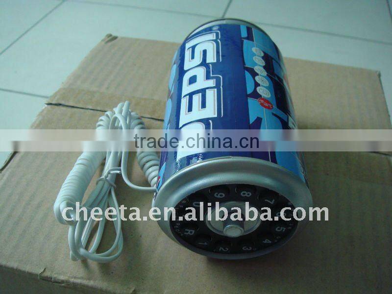 Promotional tin can telephone
