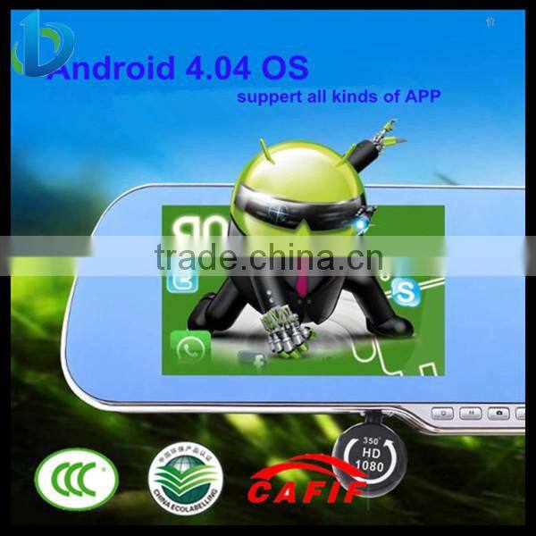 high quality 5 inchs rearview mirror gps wireless camera