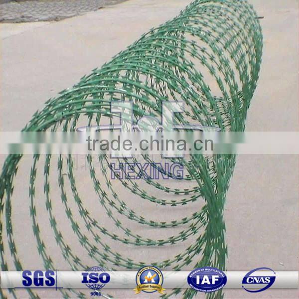 coil diam 450mm, 600mm galvanized CBT-65 concertina razor wire