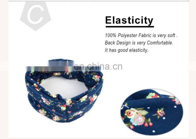 Width Printed Hairband Yoga Headband Sport Workout Headband