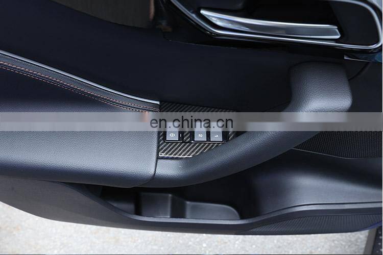 Carbon Fiber Style ABS Car Door Seat Memory Button Cover Trim For Jaguar F-Pace f pace 2016 2017 2018 Accessories