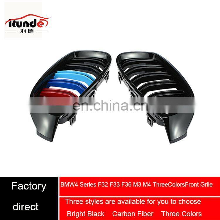 Runde Fashionable Design ABS And Carbon Fiber Material Grille For BMW 4Series F32 F33 F36 M3 M4 Front Grille