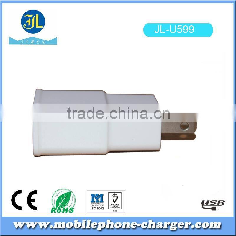 New products consumer electronics dual usb travel charger 5V 2A mobile accessory