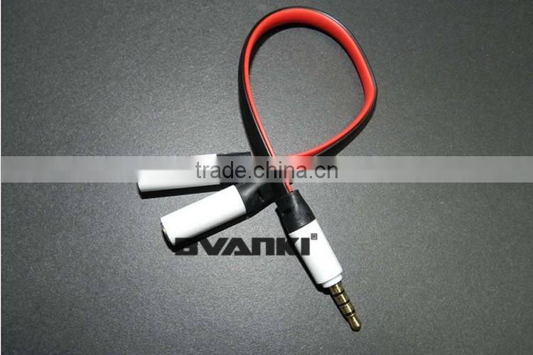 2016 best products for import 2 in1 3.5mm jack 1 male to 2 female car audio aux stereo cable online shopping free samples