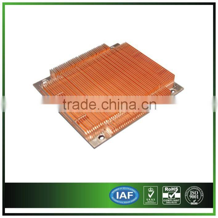customized copper Skiving fin heat sink for 1U server
