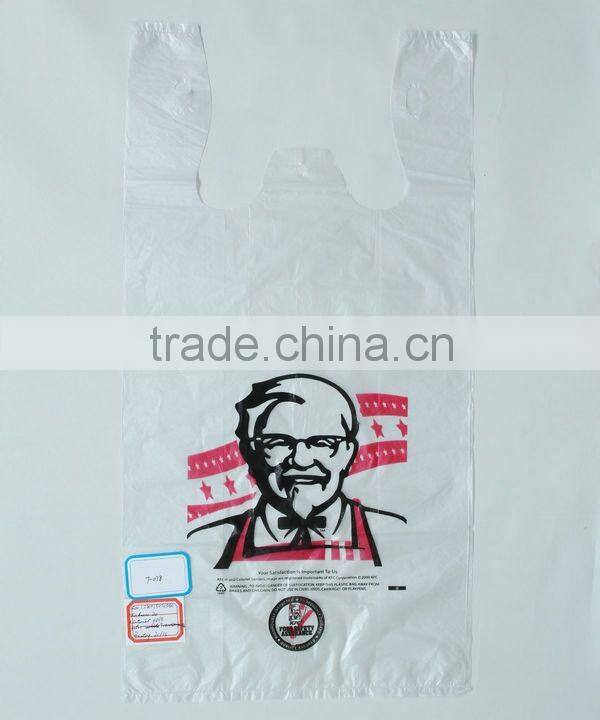 Printed White Color Vest Packing Bags Africa Market