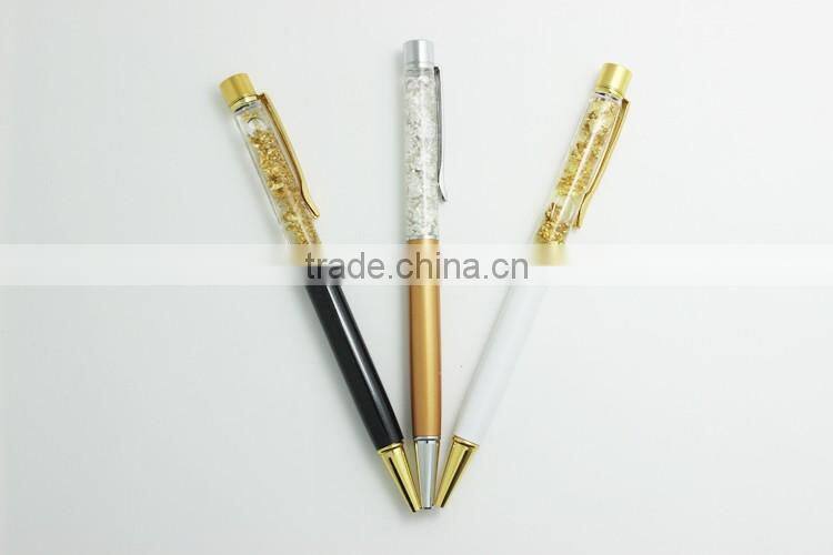 Promotional gift item crystal ballpoint pen with key chain