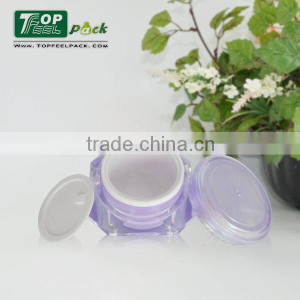 Popular 15g 30g 50g Luxury Diamond Acrylic Plastic Cream Jar, Plastic Serum Bottle