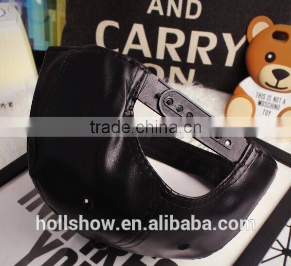 Cute Colorful Cartoon Animal Bear Pattern Leather Snapback Hats Custom