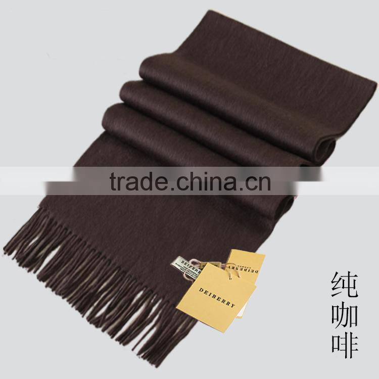 Wholesale Top Quality Unisex Woman Man Plain Pure 100% Wool Scarf