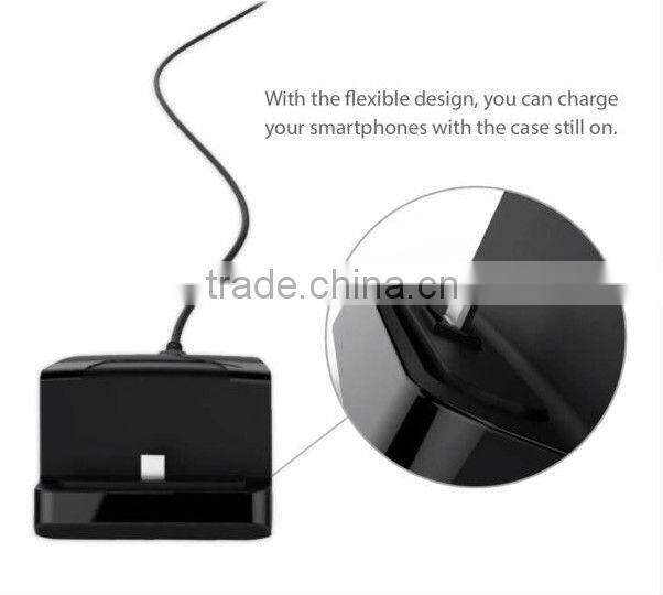 For Samsung Galaxy S4/s3/note2 Wave-shape Universal Cradle with Adjustable Micro Connector in Retail Packing