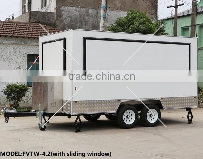 Big wheels mobile kitchen trailer,catering trailer,mobile food trailer design