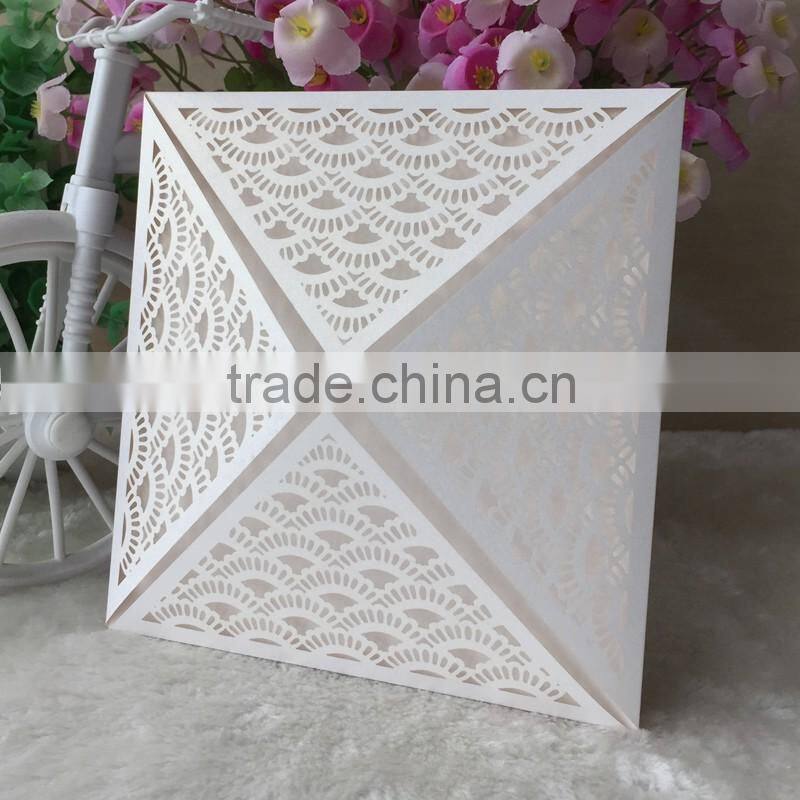 laser cut paper craft chinese papr cut blessing card Qj-20