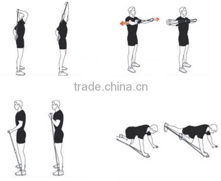 (120504)Resistance Fitness Band Stretch Body Shape Latex Yoga Rope Wall Pulley