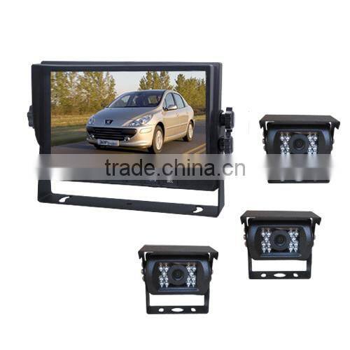 wired CCD senser truck mounted night vision reverse camera with monitor