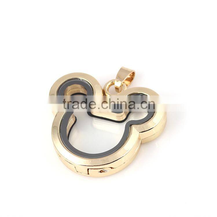 Little Rat Floating Locket Silver Pendant Alloy Floating Locket Pendants Floating Locket Charms