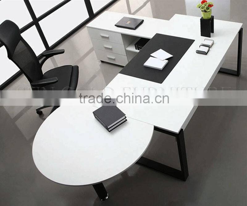 Modern executive office computer table steel office furniture (SZ-ODB346)