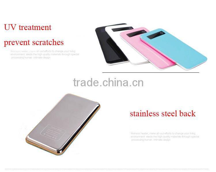 portable slim touch screen mobile charger XHB-UN with stainless steel back