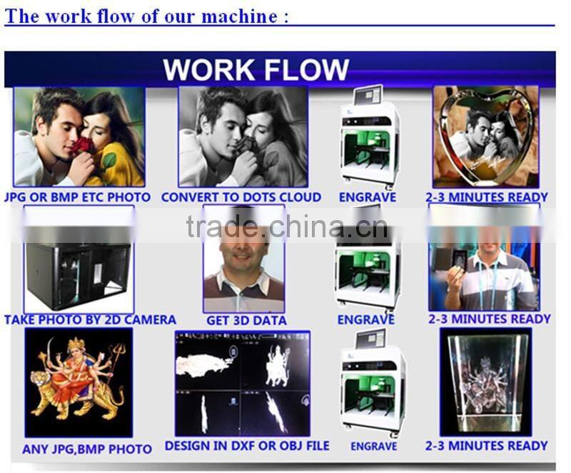 LY 2D/3D laser engraving machine special for inner crystal,working range 150*200*80 mm